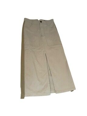 Zara Classic Long Two Toned Tan Skirt - Size S